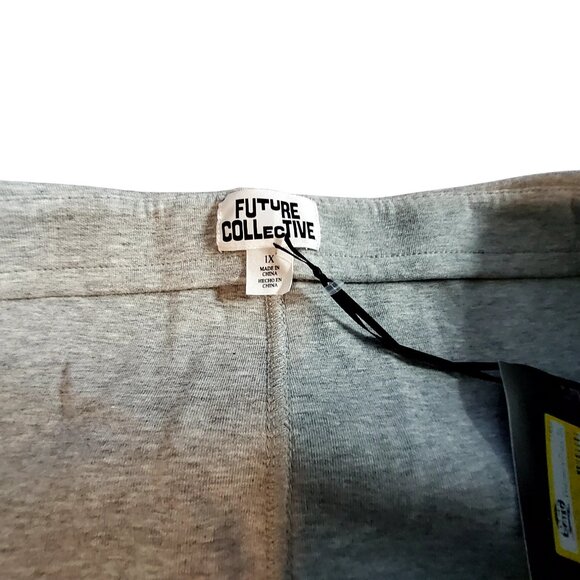 Future Collective Grey Future Pencil Skirt  Size 1X Cotton Polyester  Streamline - Picture 7 of 12